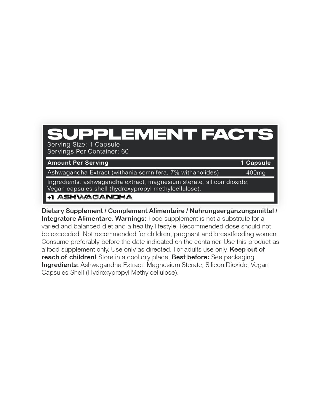 +1© ATHLETE Ashwagandha Root Extract (60 Dosi)