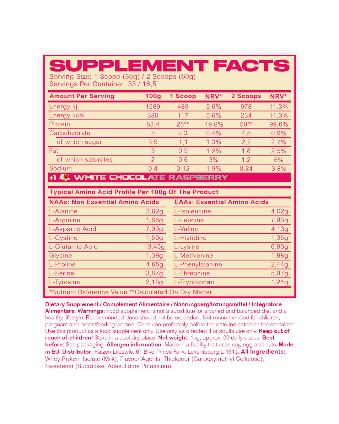 +1© PREMIUM WHEY PROTEIN ISOLATE (1kg)