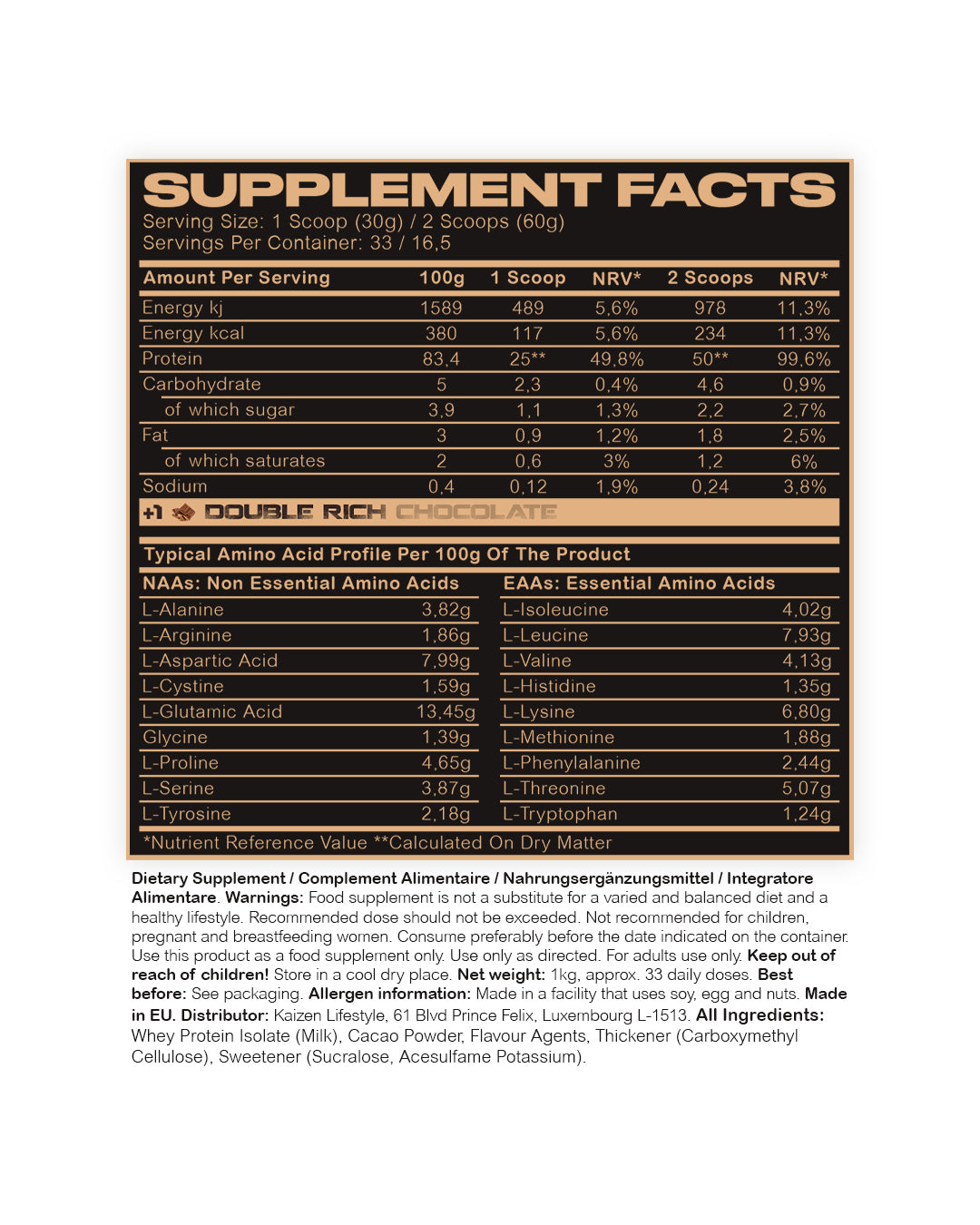 +1© PREMIUM WHEY PROTEIN ISOLATE (1kg)