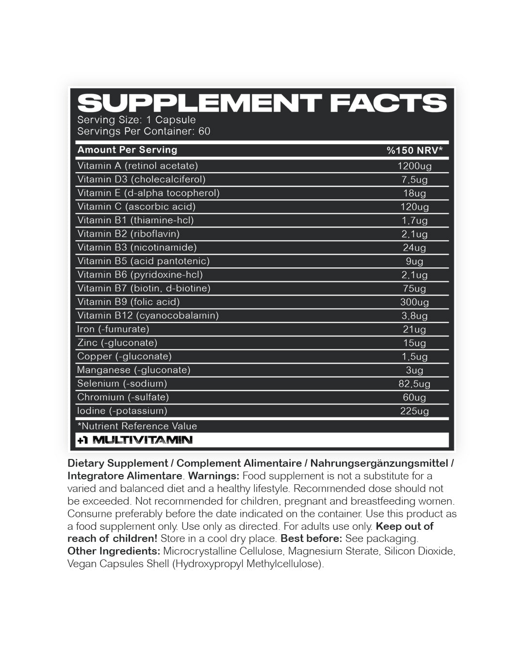 +1© ATHLETE Multivitamin (60 Capsule | 60 Dosi)