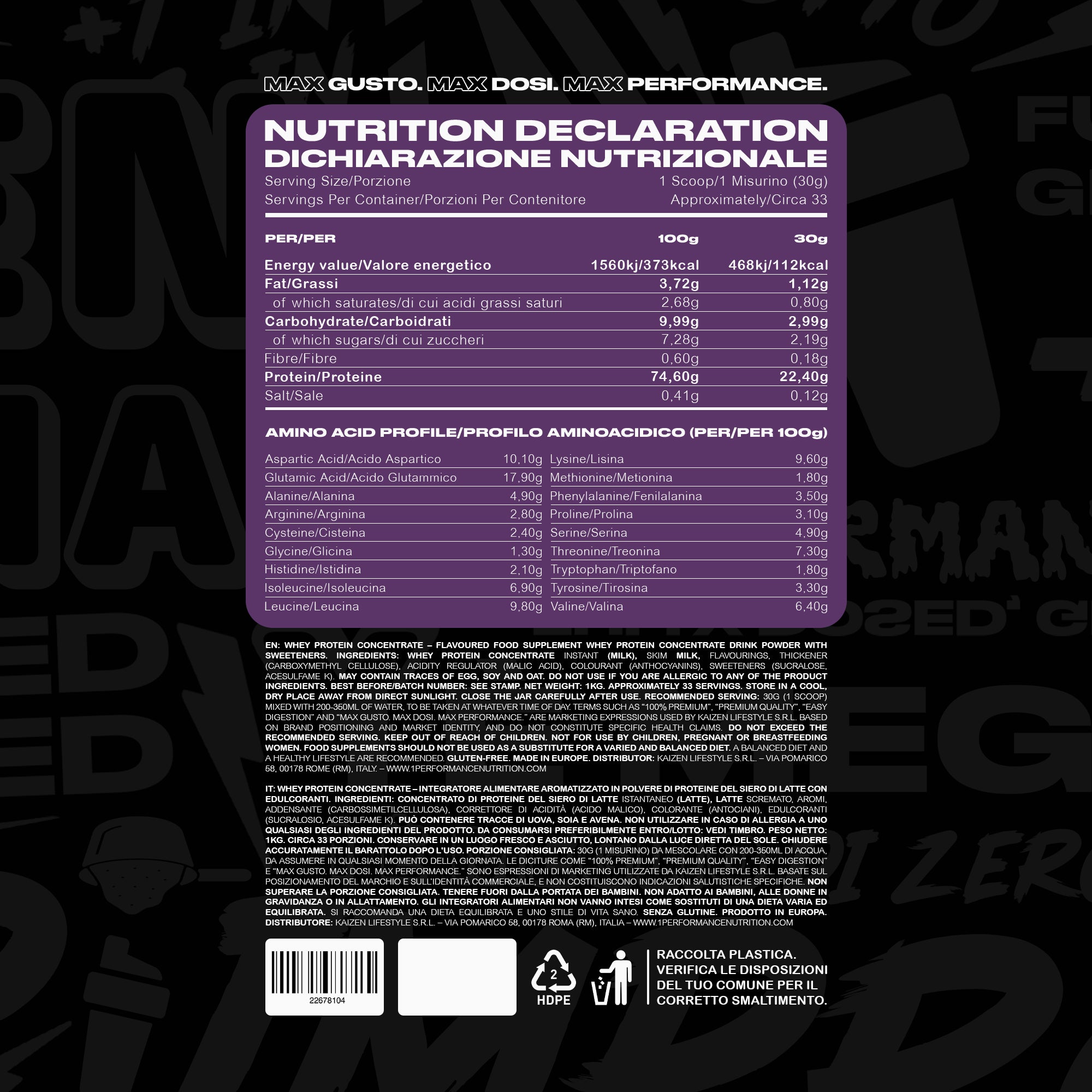 +1© PREMIUM WHEY PROTEIN (1kg)