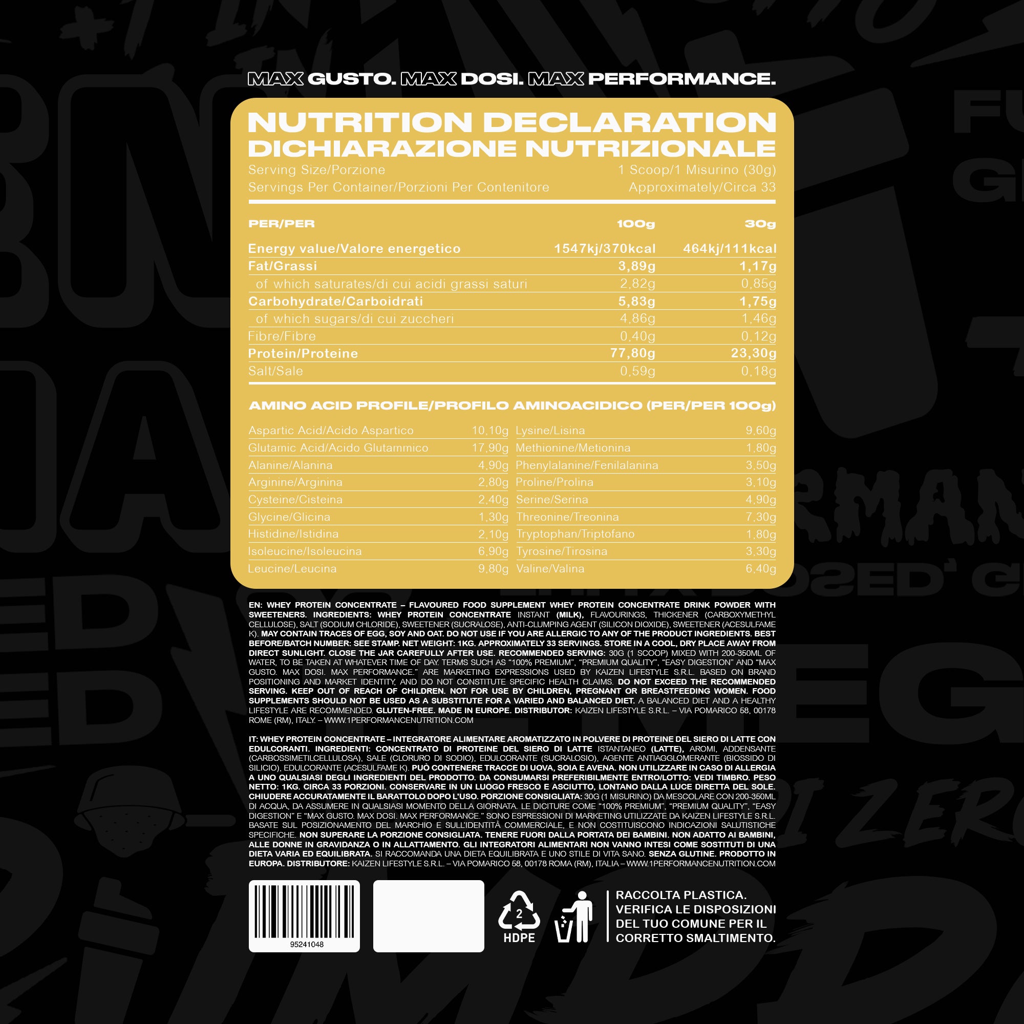 +1© PREMIUM WHEY PROTEIN (1kg)