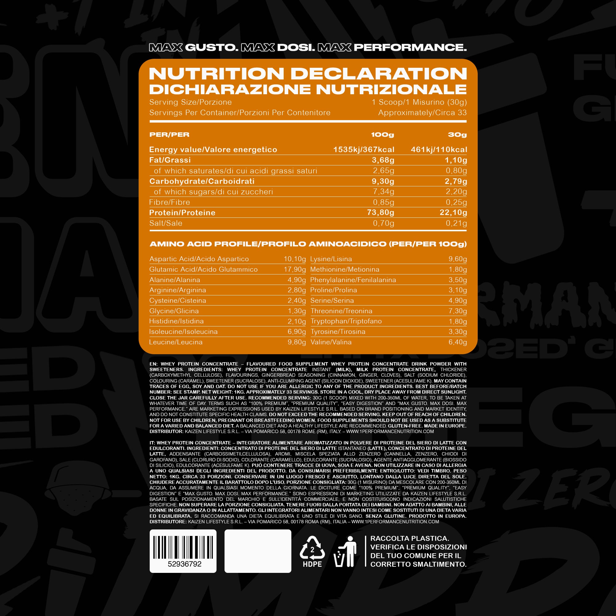 +1© PREMIUM WHEY PROTEIN (1kg)