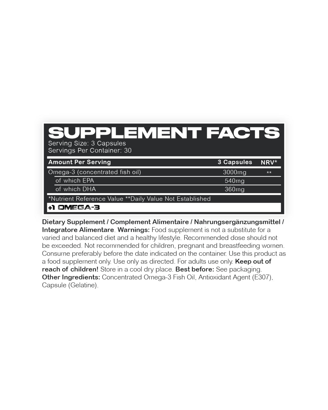 +1© ATHLETE Fish Oil Omega 3 (90 Capsule | 30 Dosi)