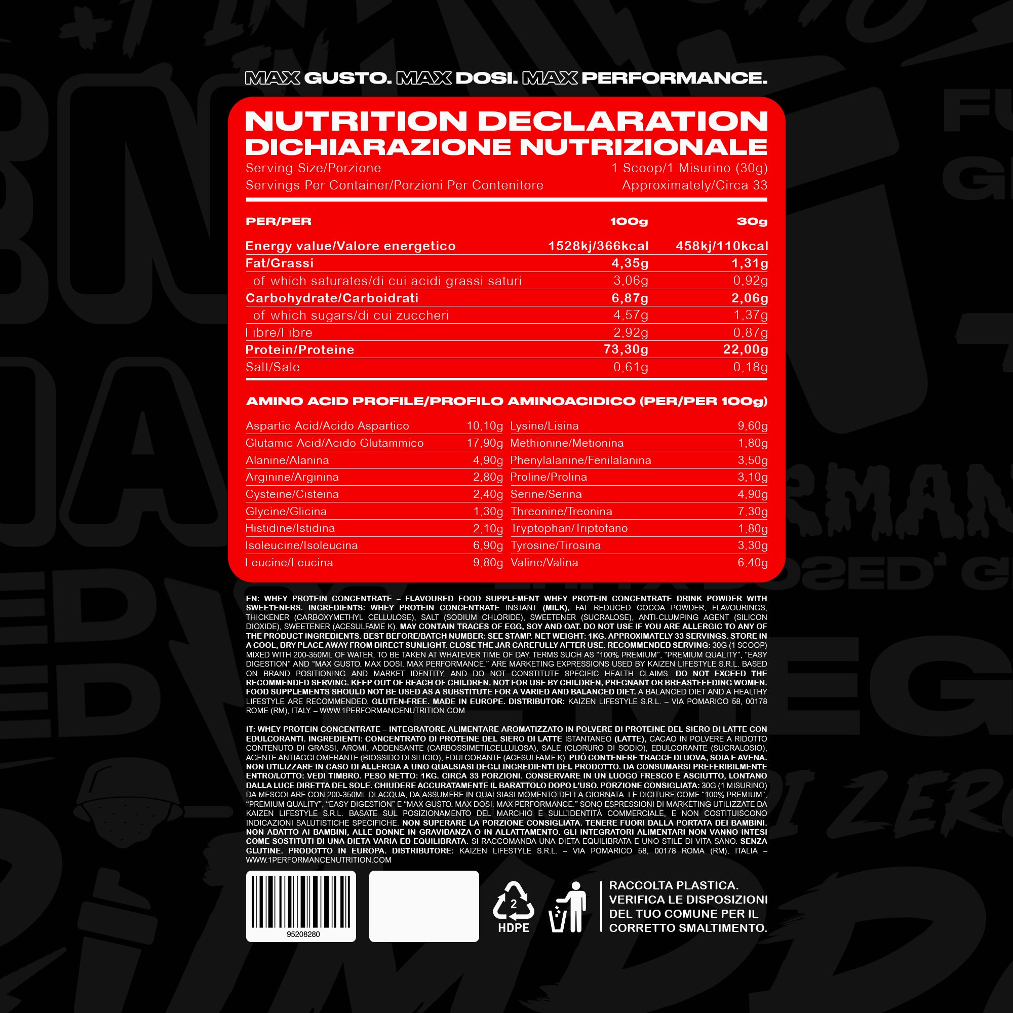 +1© PREMIUM WHEY PROTEIN (1kg)