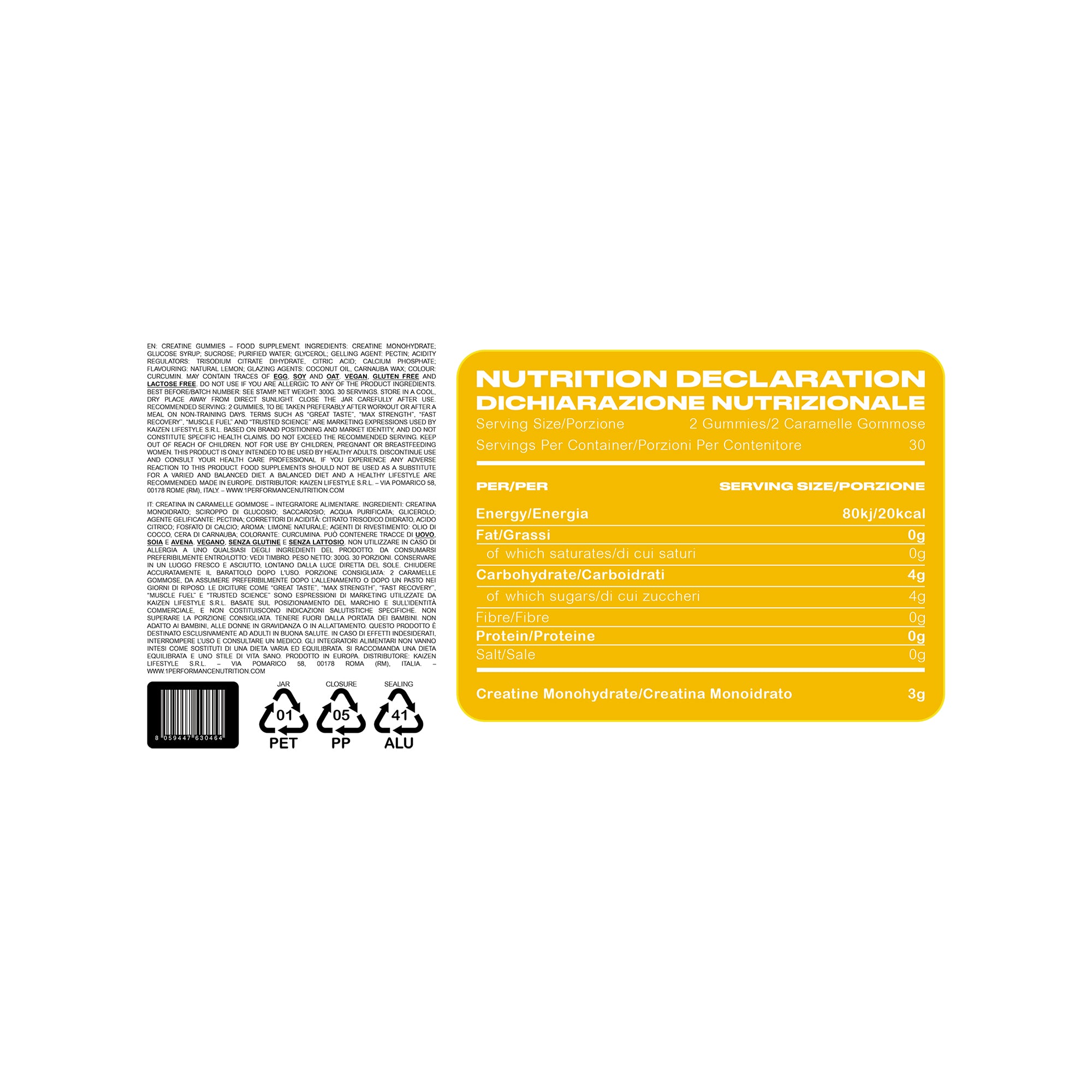 +1© PREMIUM CREATINE GUMMIES (60 Gummies | 30 Servings)
