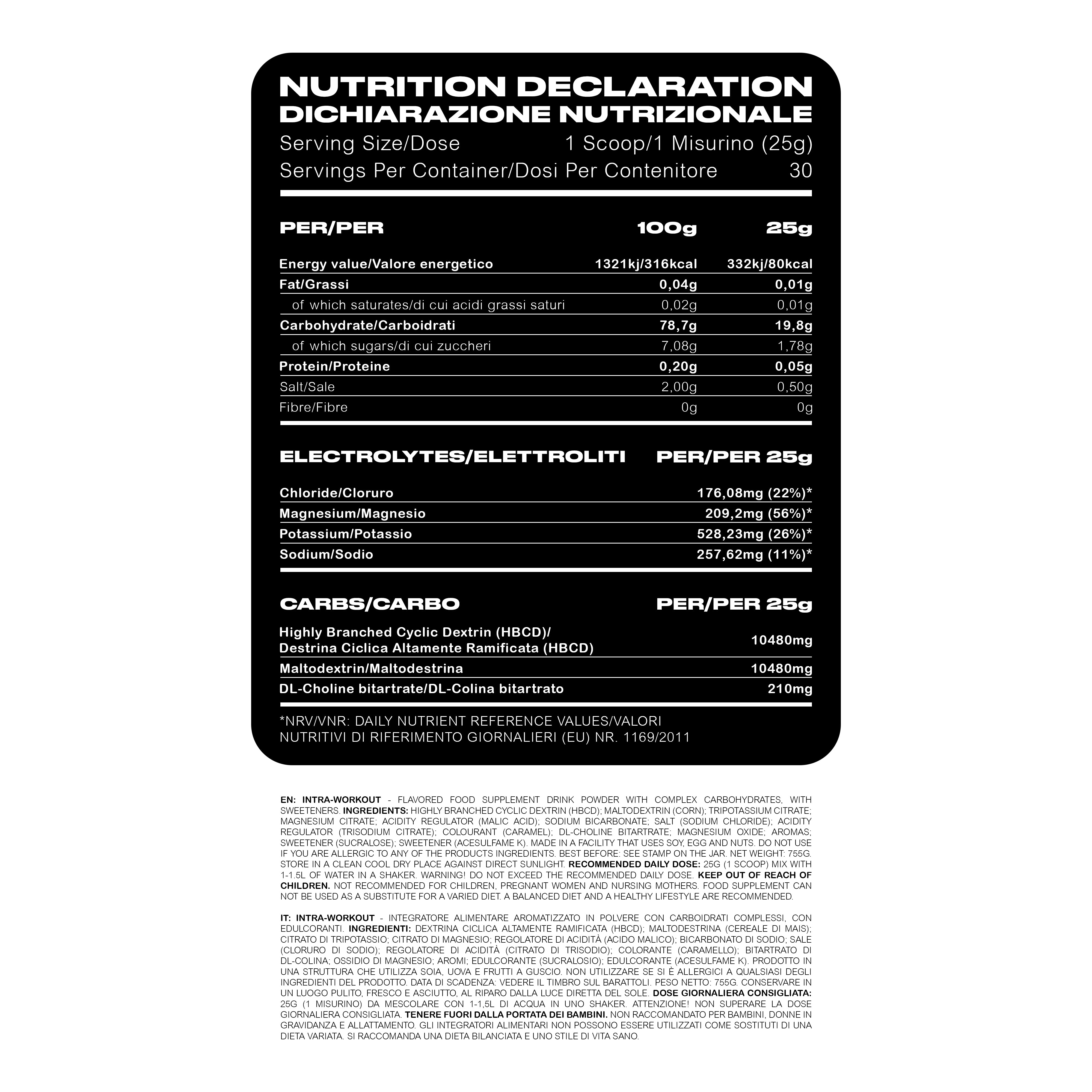 +1© PERFORMANCE Intra Carbs (755g | 30 Dosi)