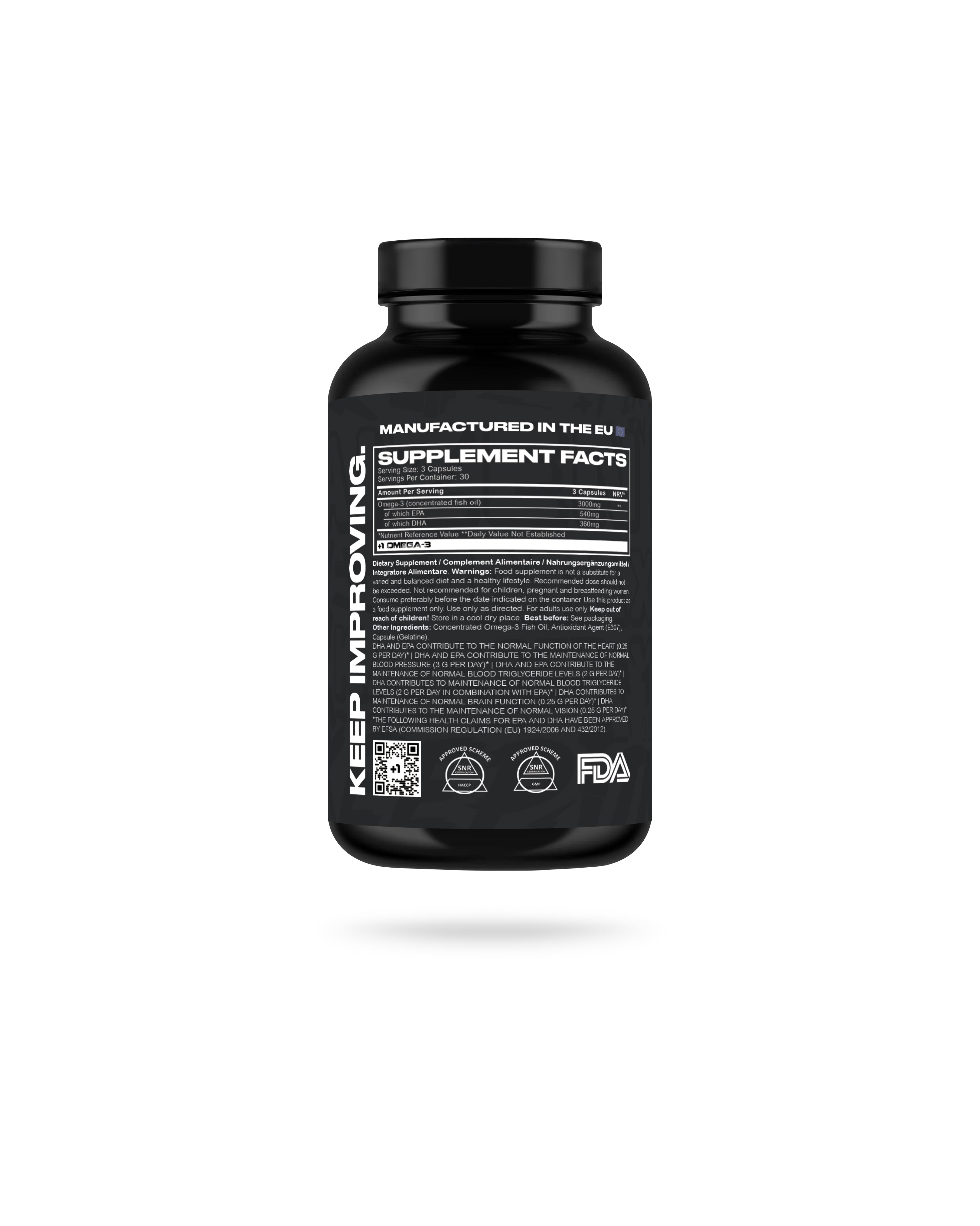 +1© ATHLETE Fish Oil Omega 3 (90 Capsule | 30 Dosi)